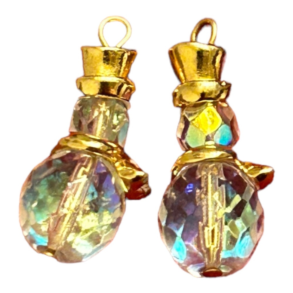 Crystal snowmen earrings